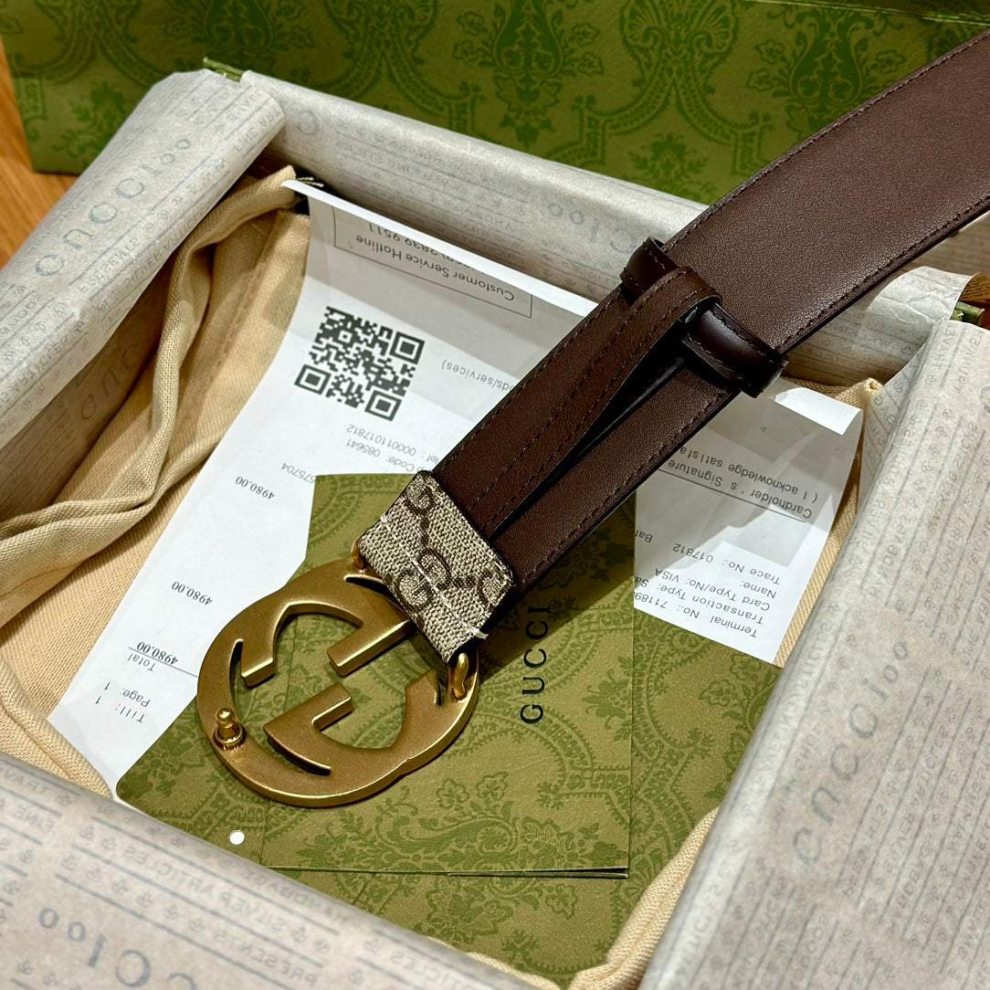 New high-quality and fashionable G-letter genuine leather versatile men's leather belt trend