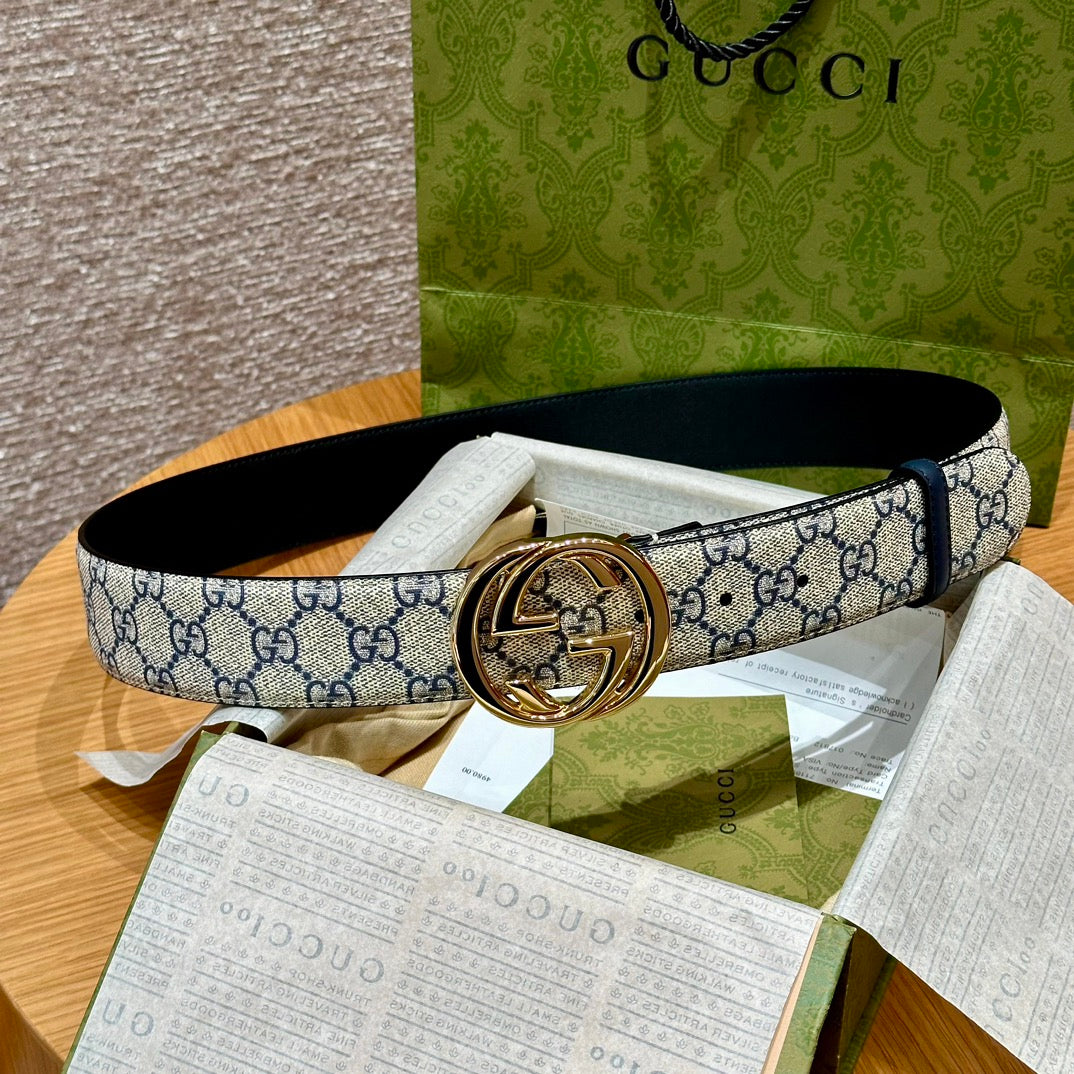 New high-quality and fashionable G-letter genuine leather versatile men's leather belt trend