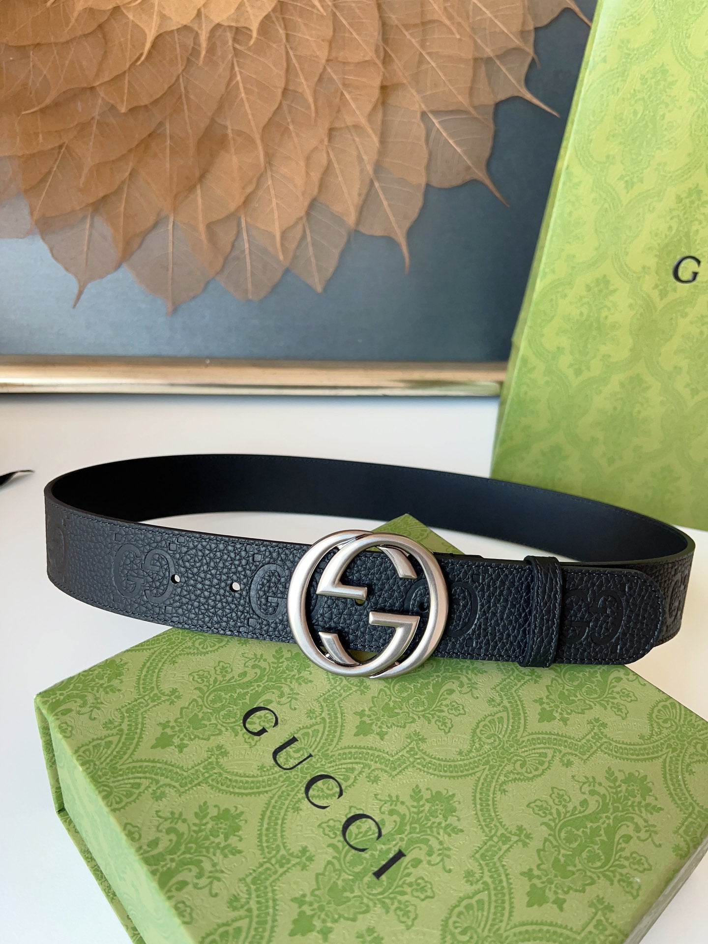 New high-quality and fashionable G-letter genuine leather versatile men's leather belt trend