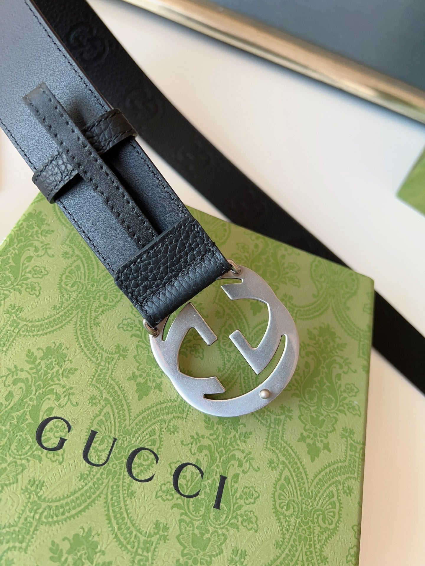 New high-quality and fashionable G-letter genuine leather versatile men's leather belt trend