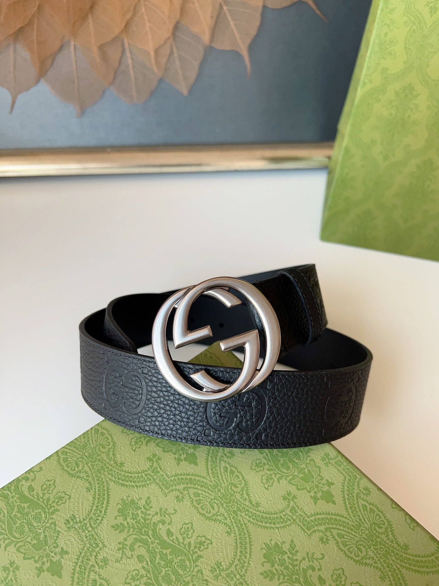 New high-quality and fashionable G-letter genuine leather versatile men's leather belt trend
