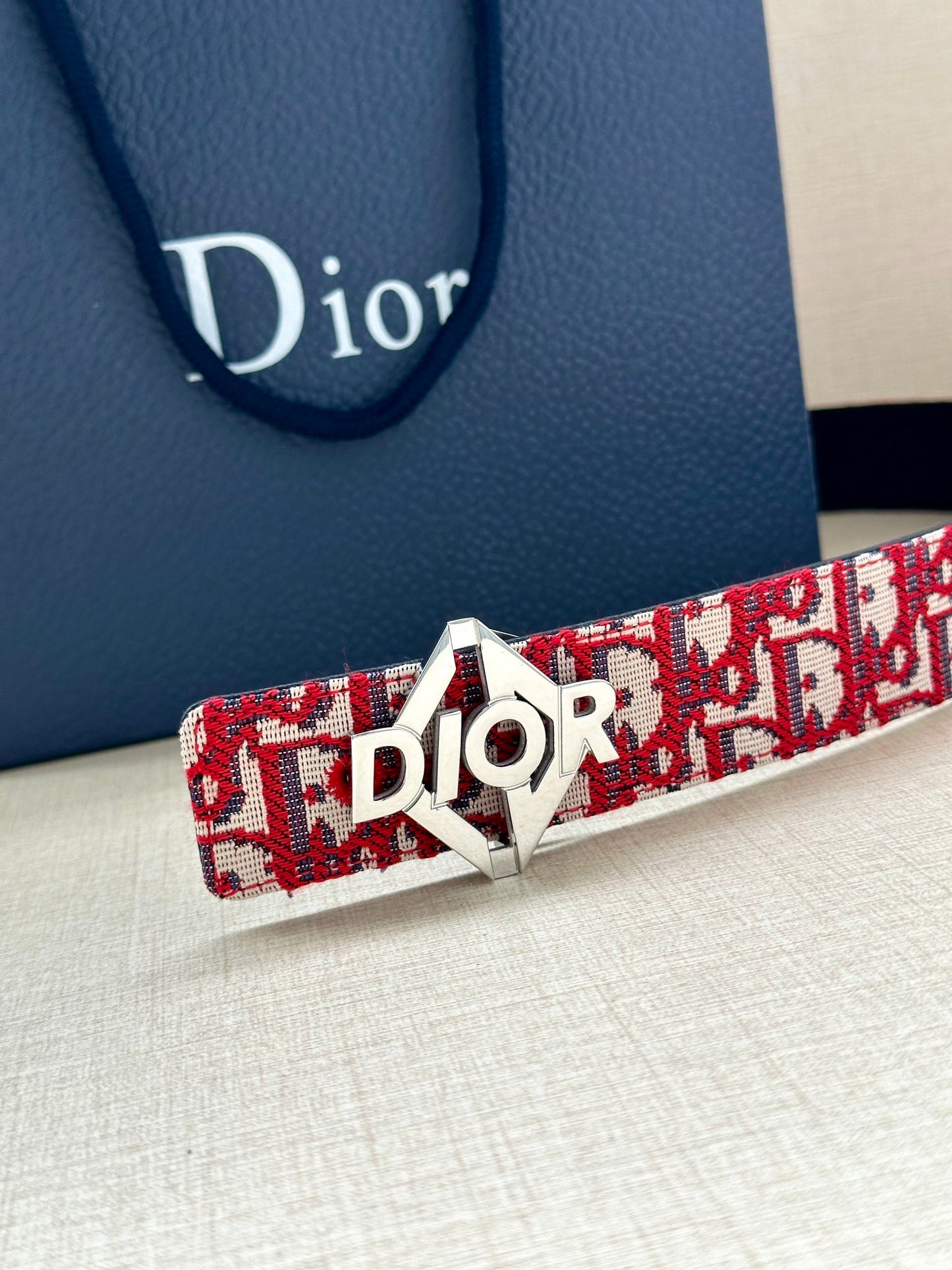 2024 FW new men's gold buckle hollow letter jacquard logo fashionable versatile belt waist belt