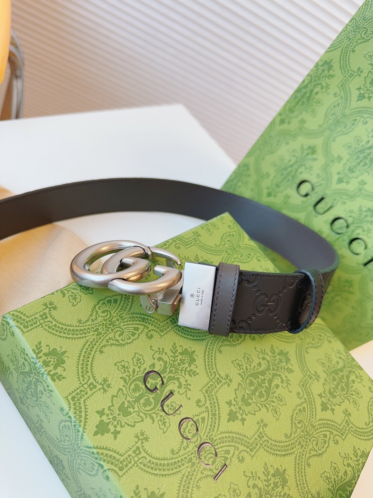 New fashionable and high-end double GG Marmont series men's high-quality double-sided leather belt