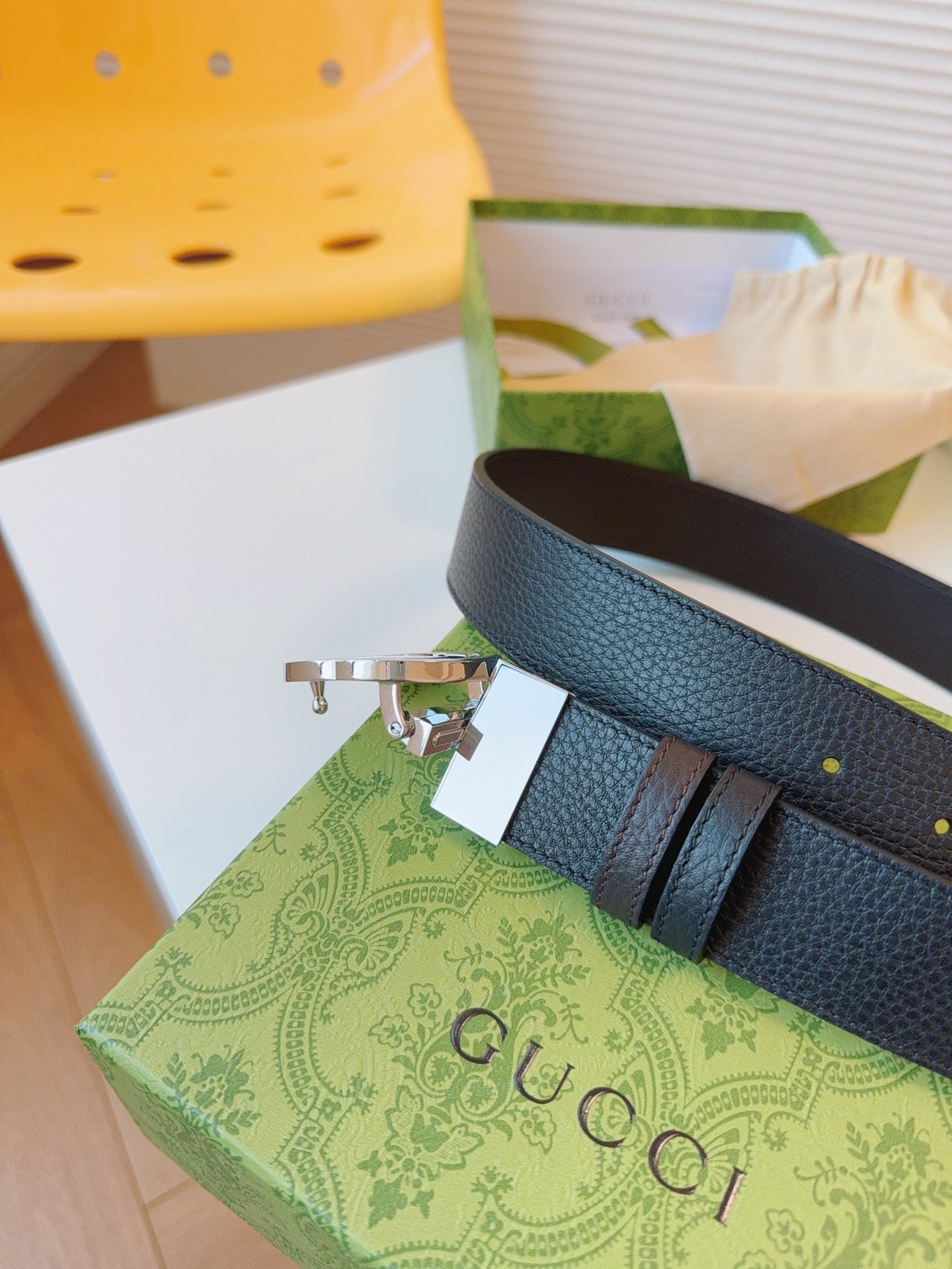 New fashionable and high-end double GG Marmont series men's high-quality double-sided leather belt