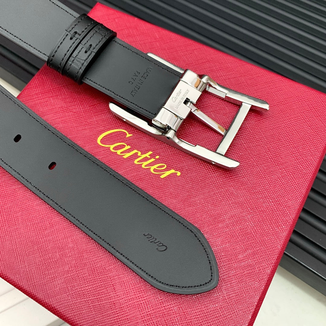 New Light Luxury Fashion Trendy Crocodile Leather Men's Belt