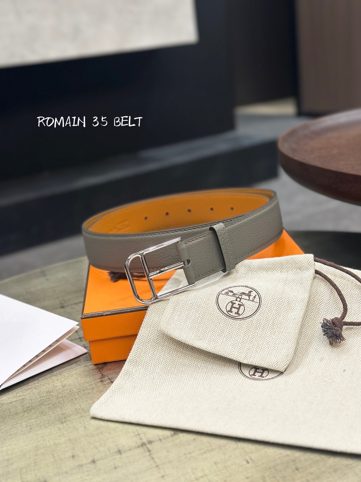 New fashionable men's double-sided cowhide high-end fashionable casual H-pin buckle belt