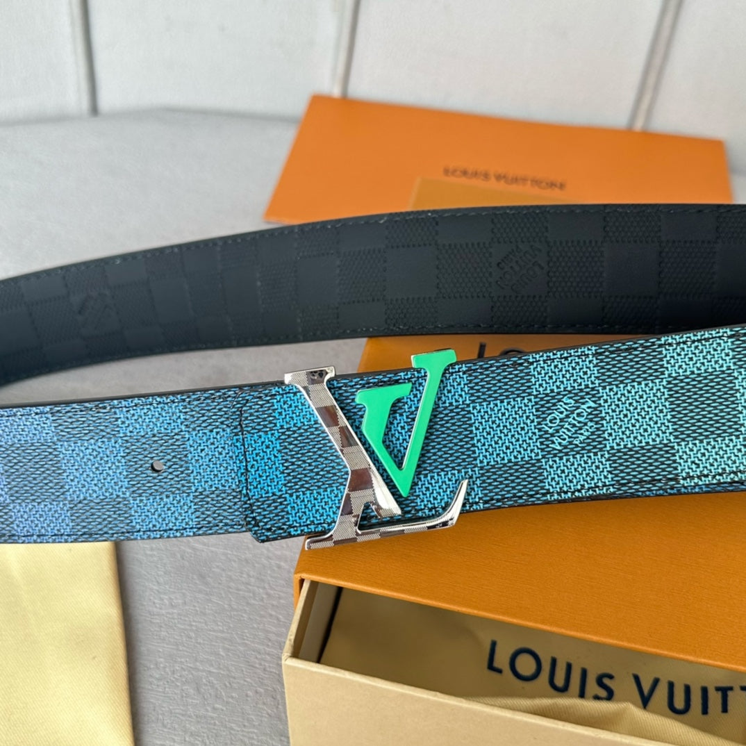 New Fashion Versatile Classic V-Home Light Luxury Old Pattern Cowhide Double sided Genuine Cow Belt