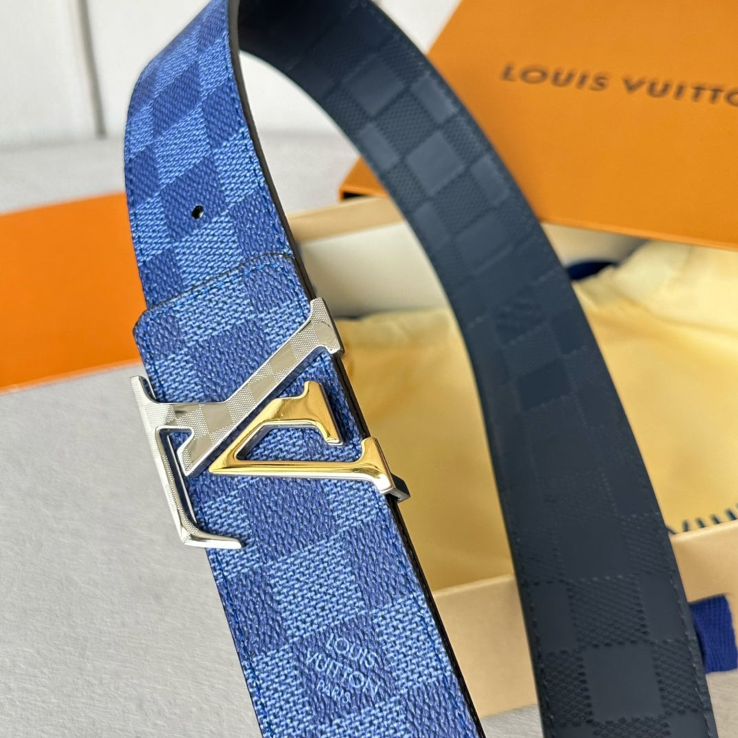 New Fashion Versatile Classic V-Home Light Luxury Old Pattern Cowhide Double sided Genuine Cow Belt