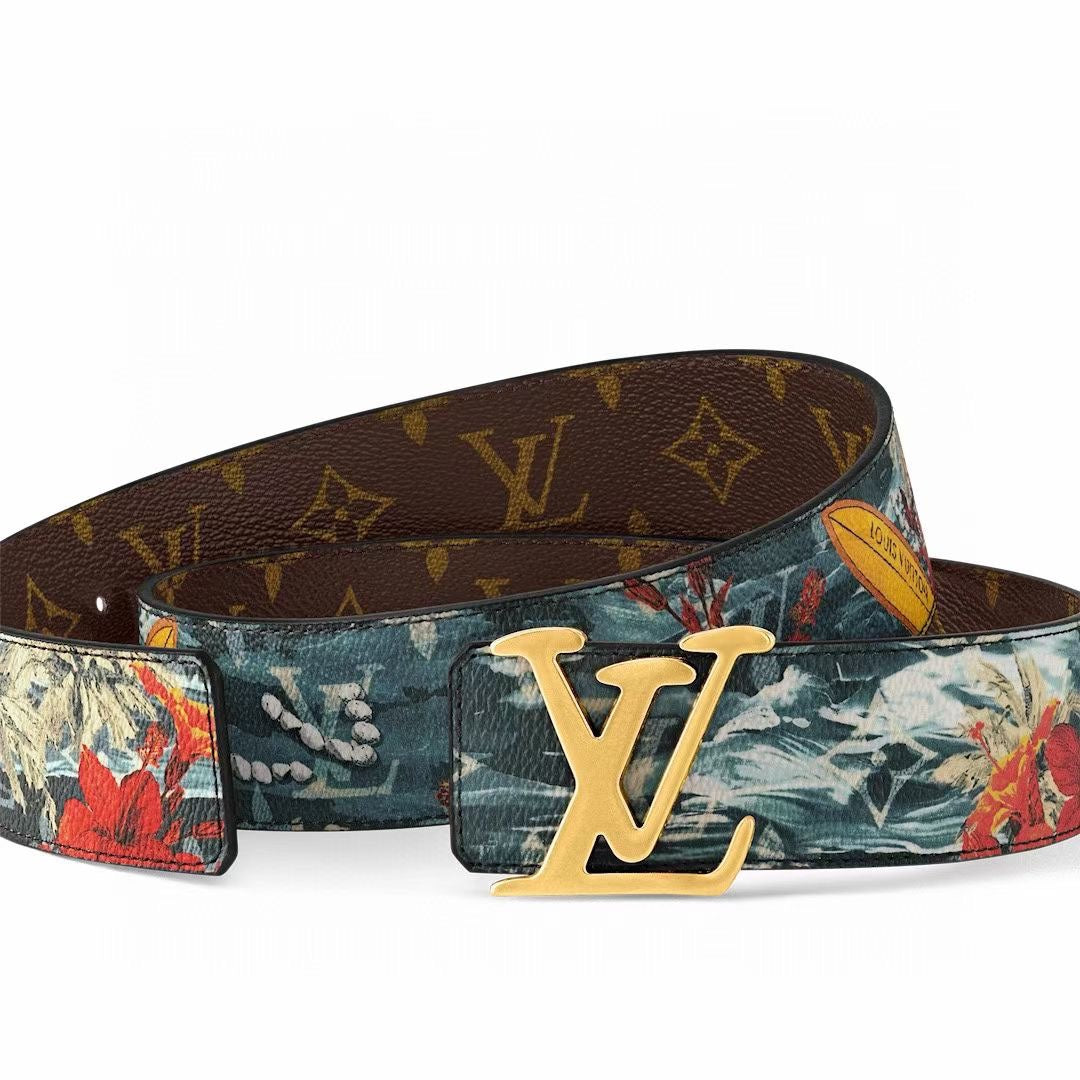 New Classic Casual NITIALES 40MM Men's Printed Double sided Light Luxury Tag Fashion Belt