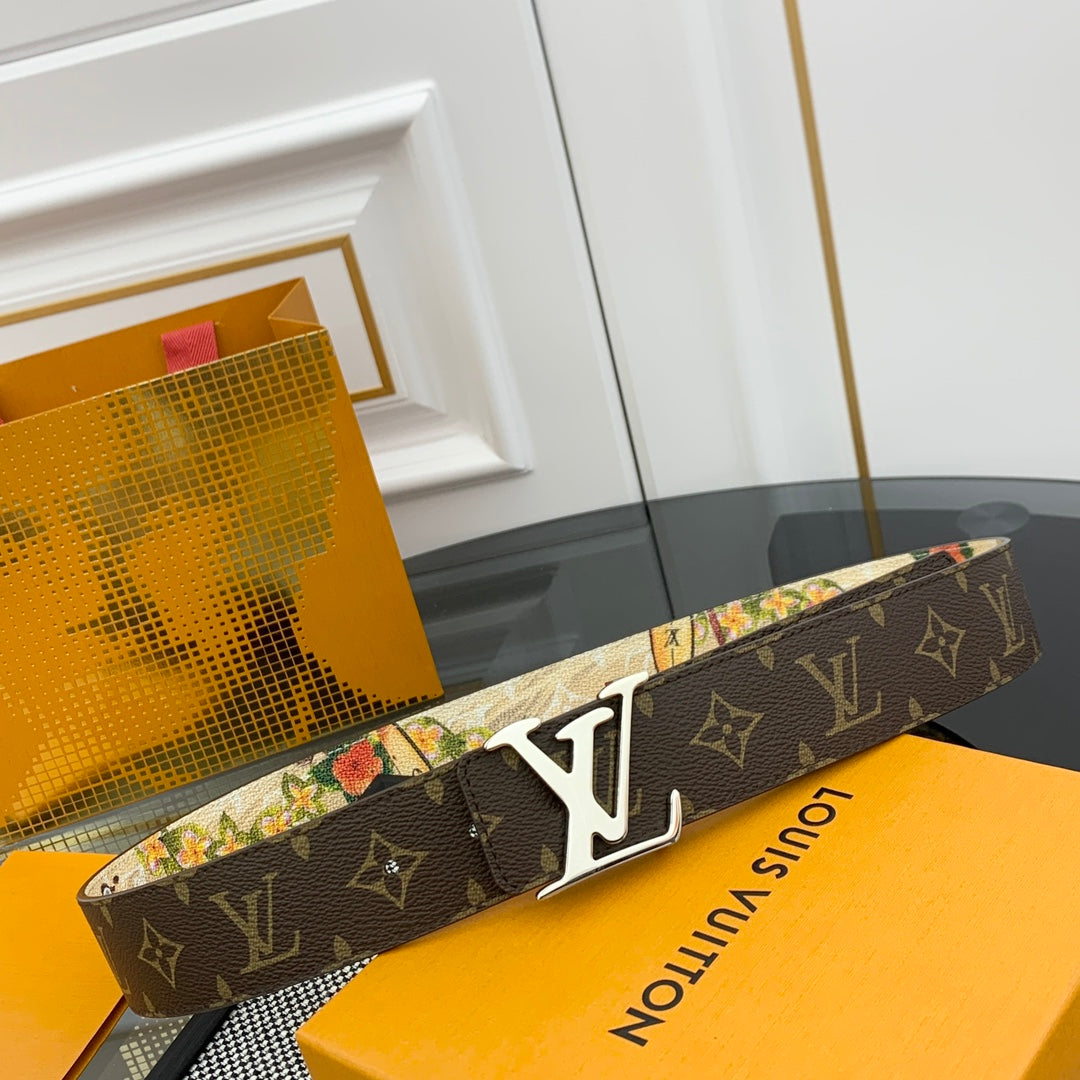 New Classic Casual NITIALES 40MM Men's Printed Double sided Light Luxury Tag Fashion Belt