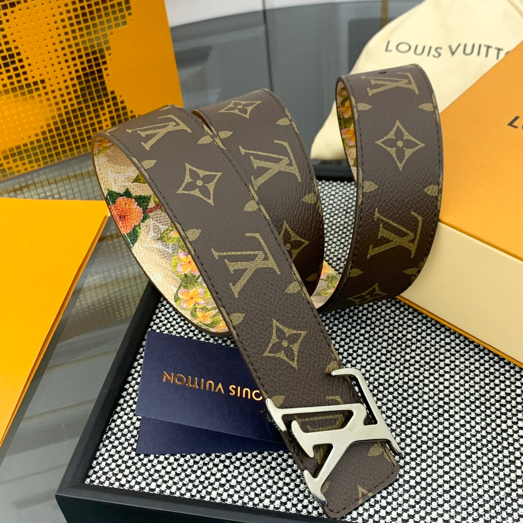New Classic Casual NITIALES 40MM Men's Printed Double sided Light Luxury Tag Fashion Belt