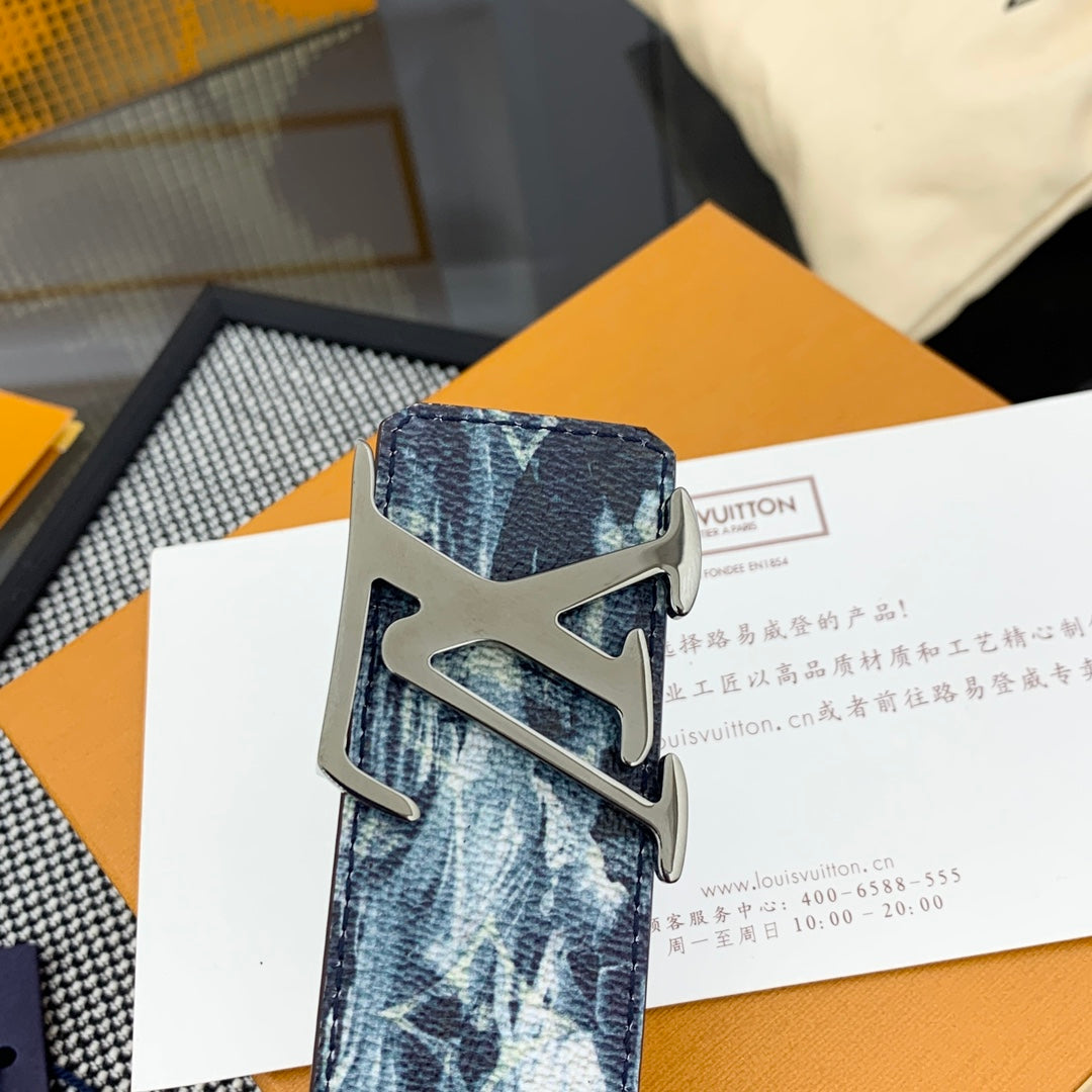 New Classic Casual NITIALES 40MM Men's Printed Double sided Light Luxury Tag Fashion Belt