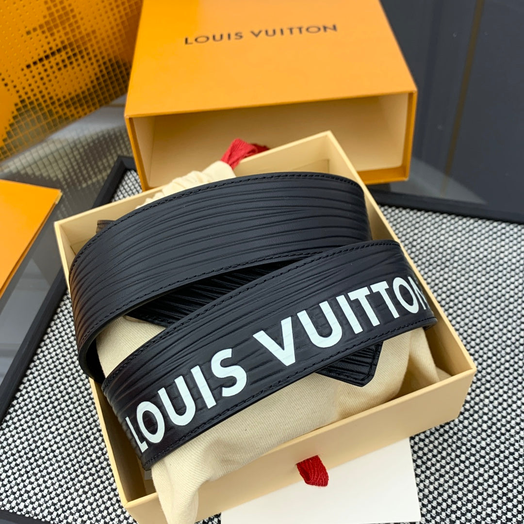 New Trendy NITIALES 40MM Men's Water Ripple Double sided Luxury Versatile Belt