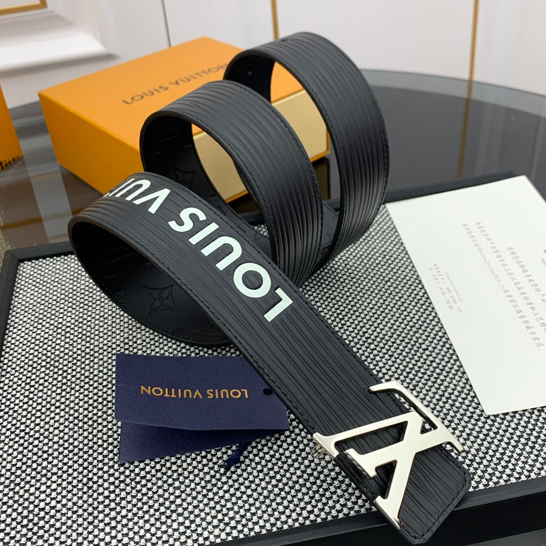 New Trendy NITIALES 40MM Men's Water Ripple Double sided Luxury Versatile Belt