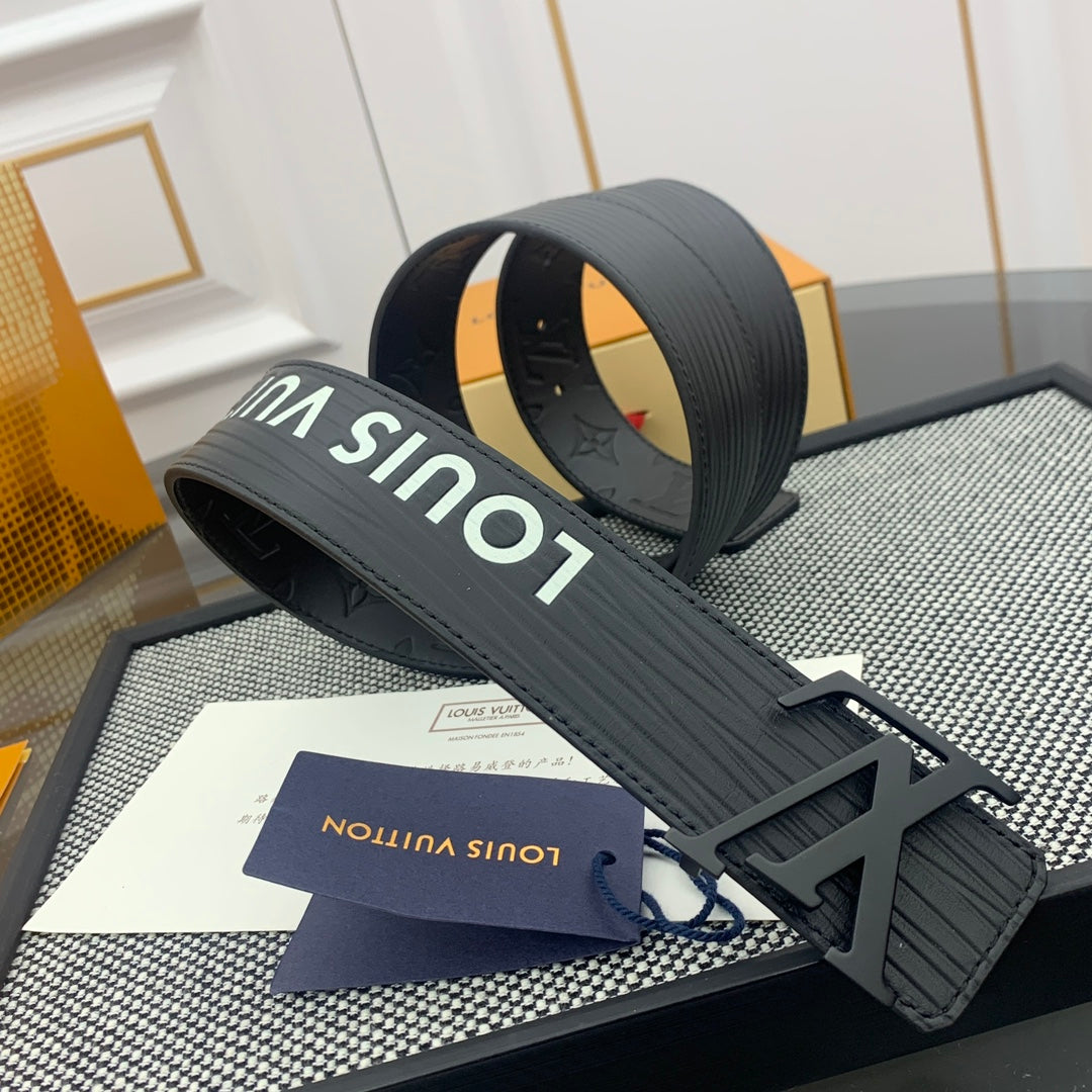 New Trendy NITIALES 40MM Men's Water Ripple Double sided Luxury Versatile Belt