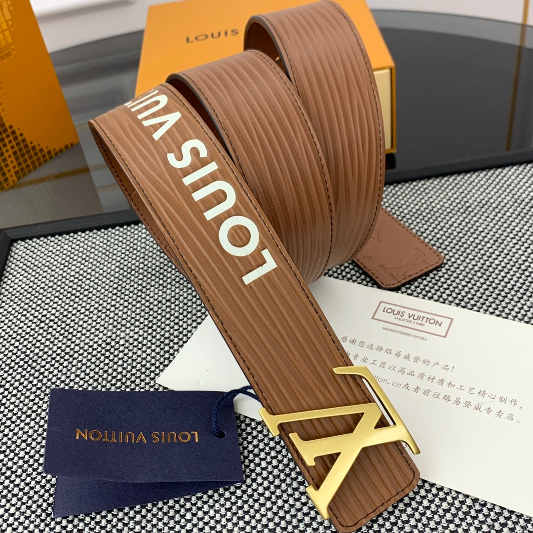 New Trendy NITIALES 40MM Men's Water Ripple Double sided Luxury Versatile Belt