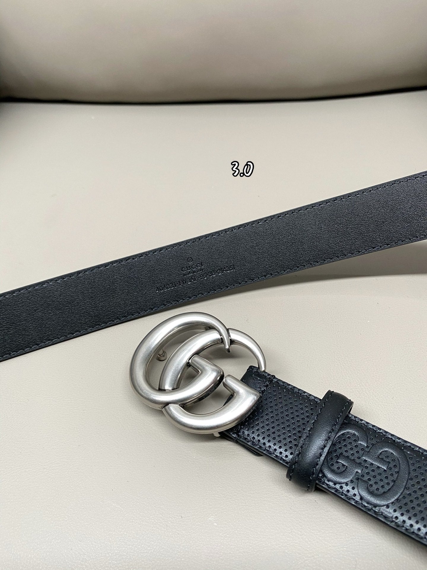 High quality new fashionable belt, trendy casual men's GG embossed logo casual belt