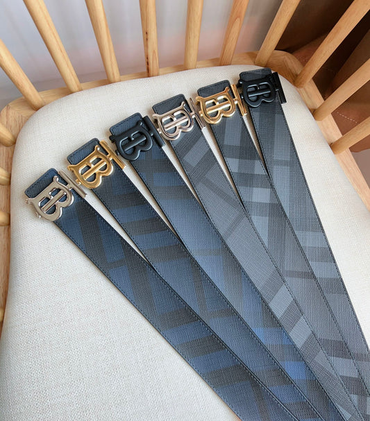 New TB-L casual versatile men's simple leather waist belt and pants belt gift box set