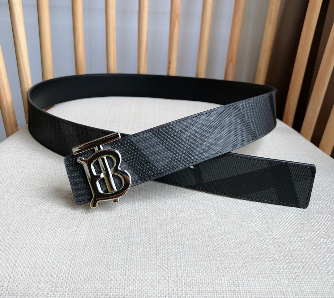 New TB-L casual versatile men's simple leather waist belt and pants belt gift box set