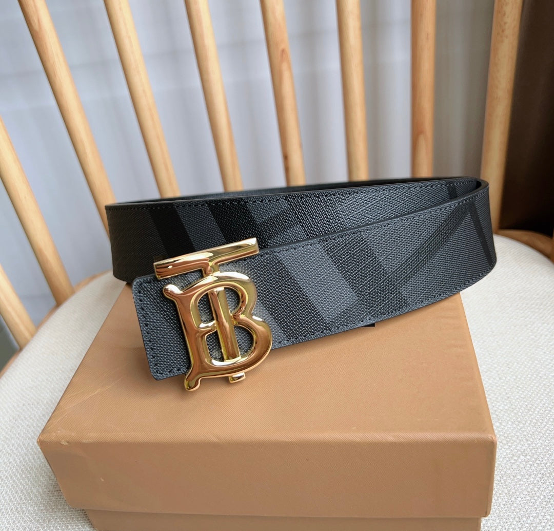 New TB-L casual versatile men's simple leather waist belt and pants belt gift box set