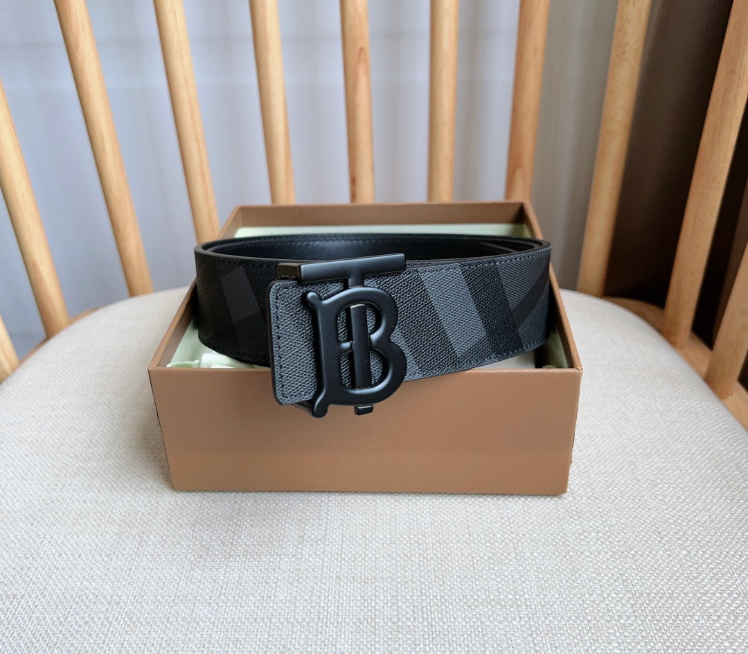 New TB-L casual versatile men's simple leather waist belt and pants belt gift box set