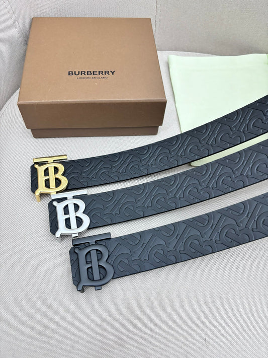 New Fashion Trend TB-L Casual Versatile Men's Logo Pattern Mother Bo Wide Leather Belt Pants Gift Box Set