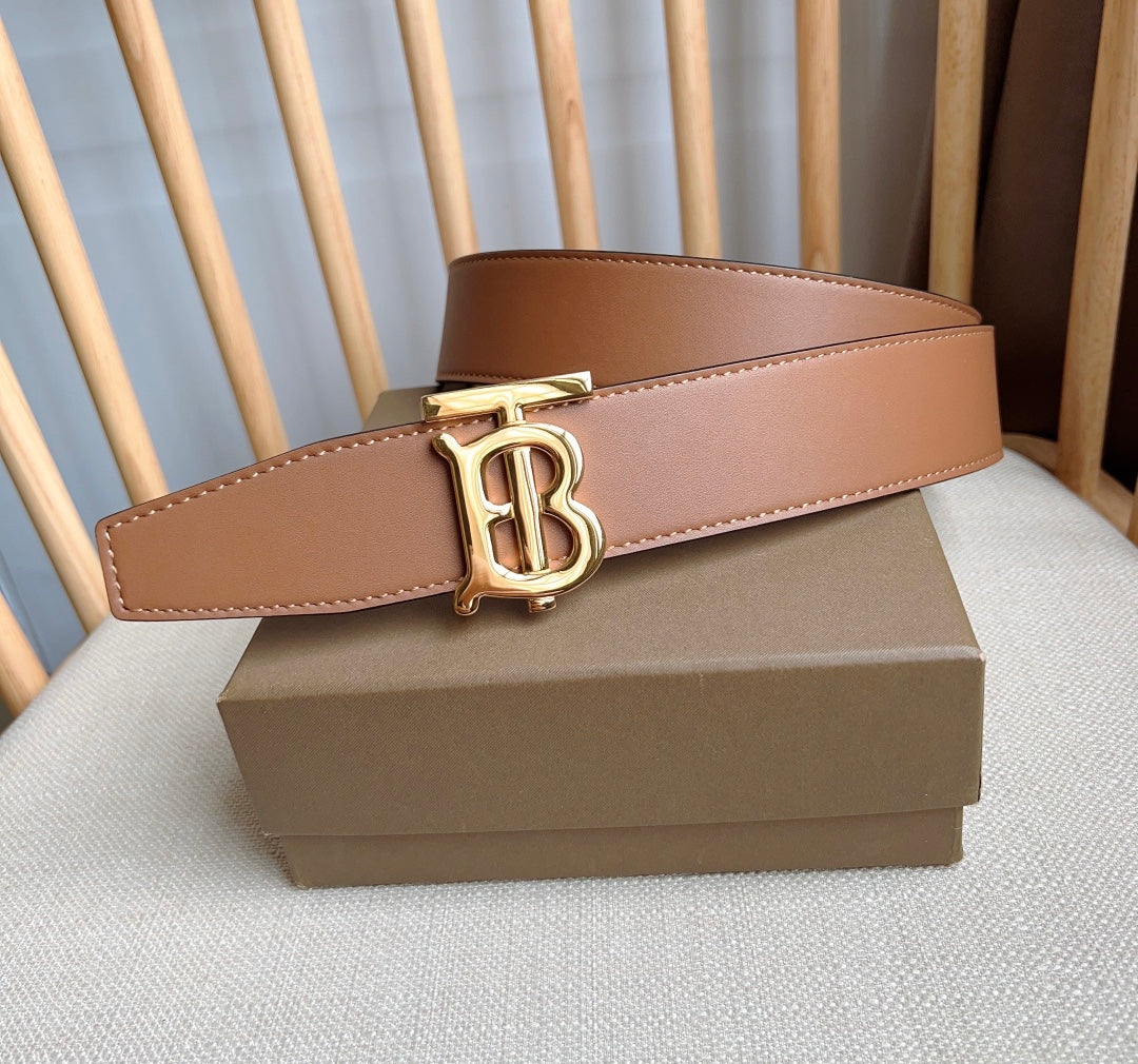 High quality new fashion trend TB-L men's business leather waist belt pants belt gift box set