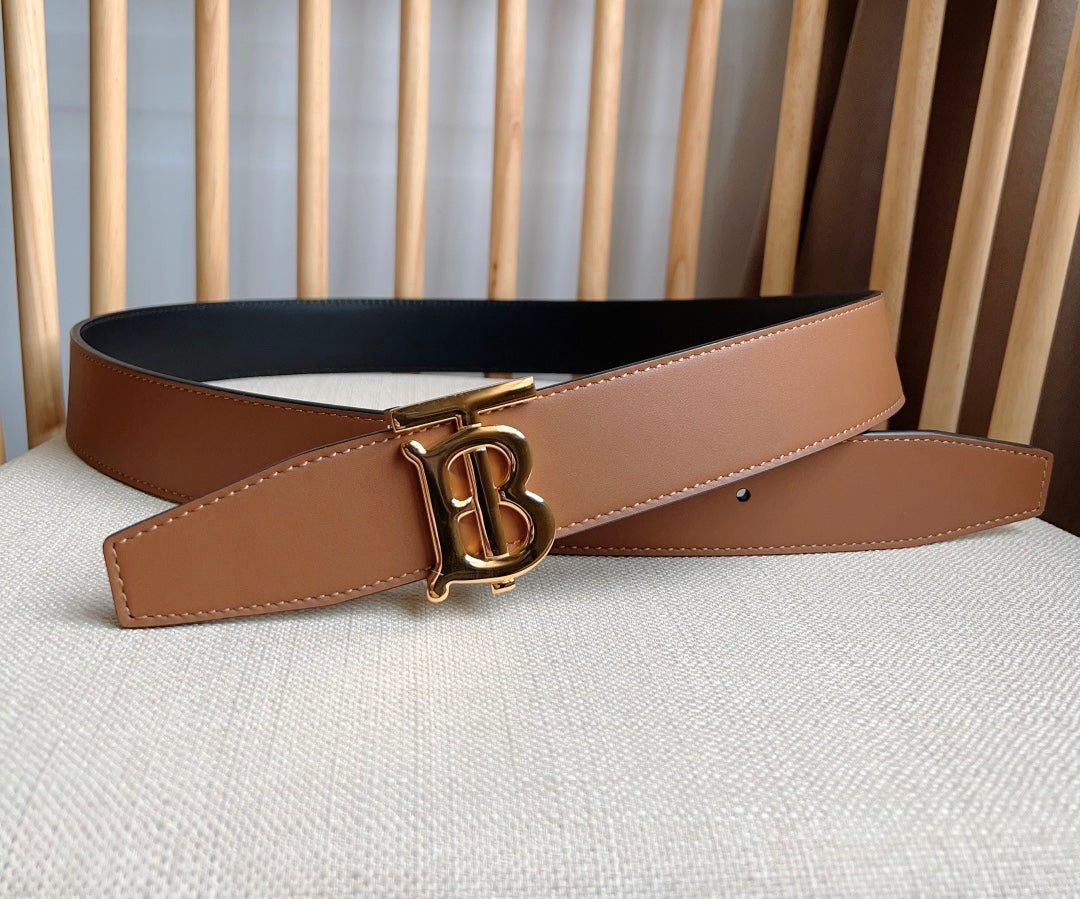 High quality new fashion trend TB-L men's business leather waist belt pants belt gift box set