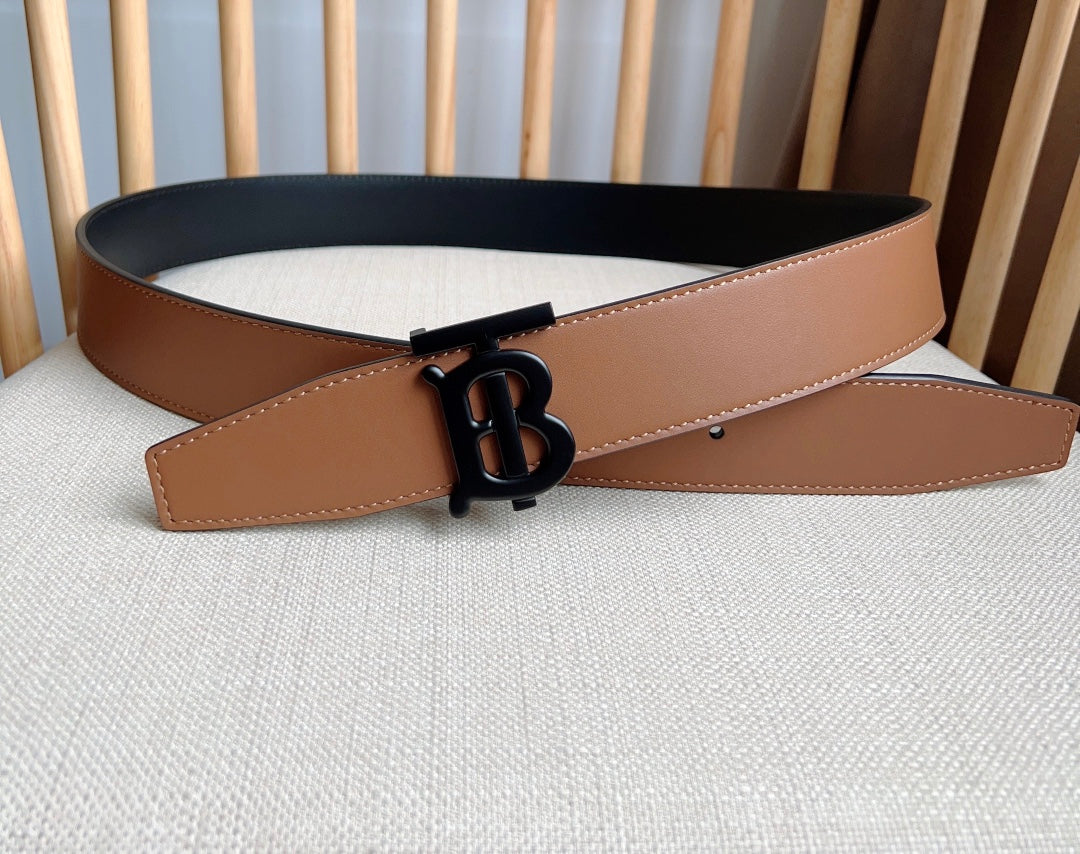 High quality new fashion trend TB-L men's business leather waist belt pants belt gift box set