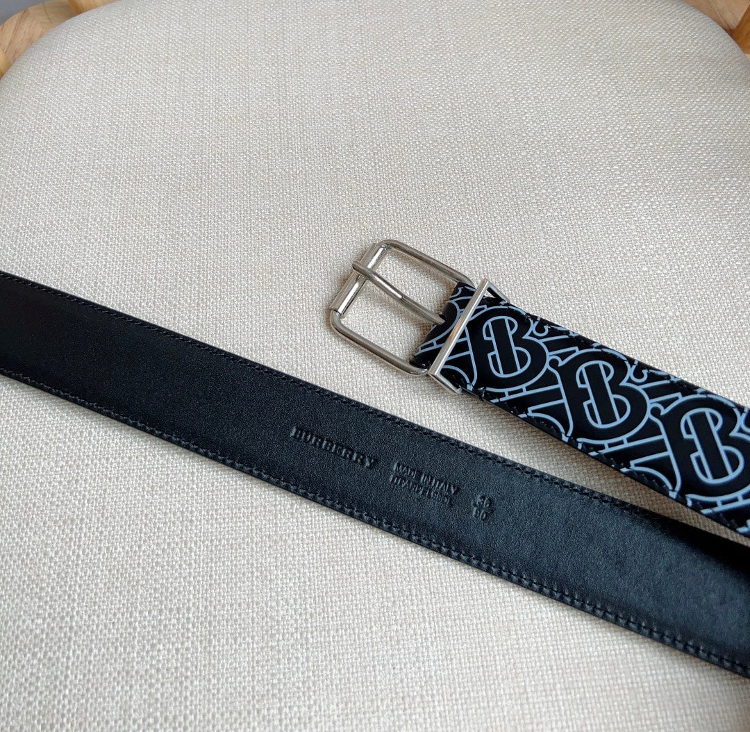 High quality new high-end trend TB-L mother son pattern genuine leather men's waist belt and pants belt gift box set