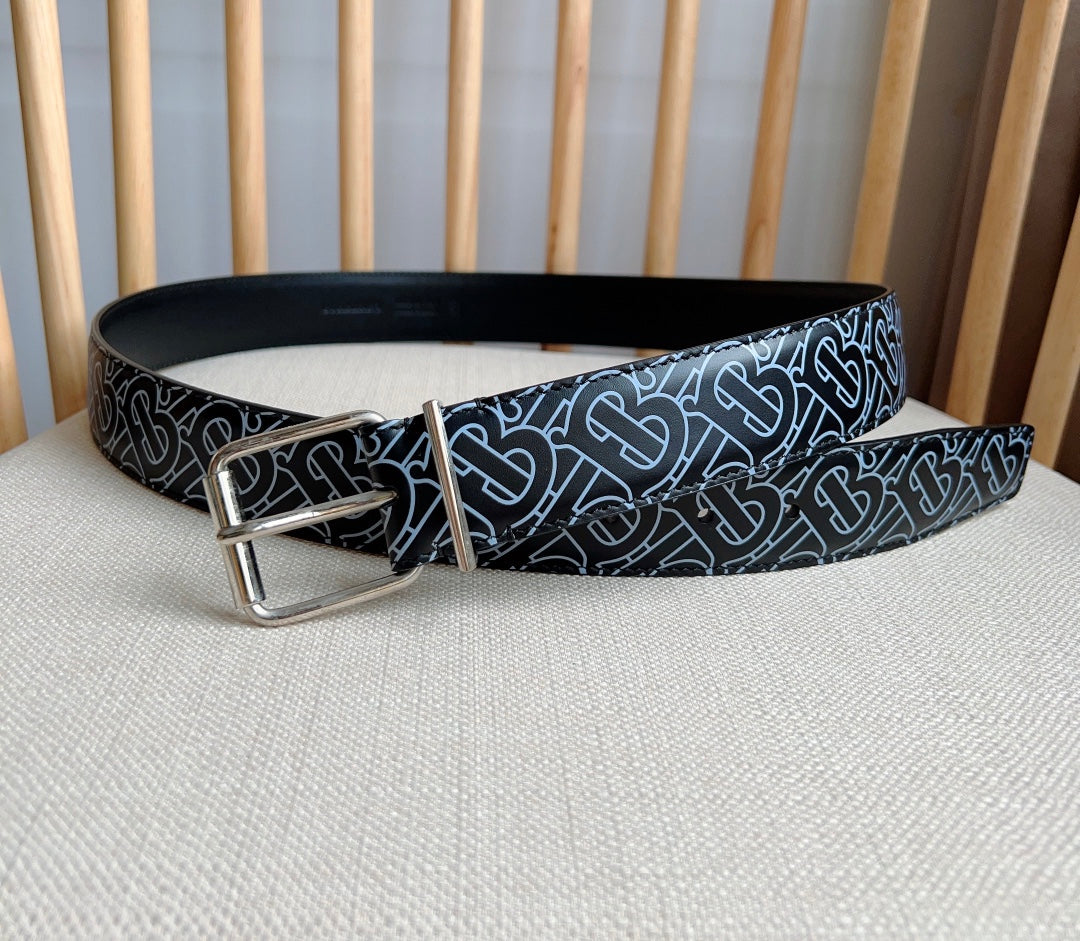 High quality new high-end trend TB-L mother son pattern genuine leather men's waist belt and pants belt gift box set