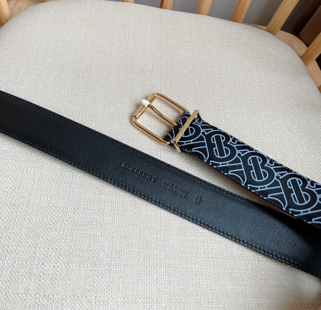High quality new high-end trend TB-L mother son pattern genuine leather men's waist belt and pants belt gift box set