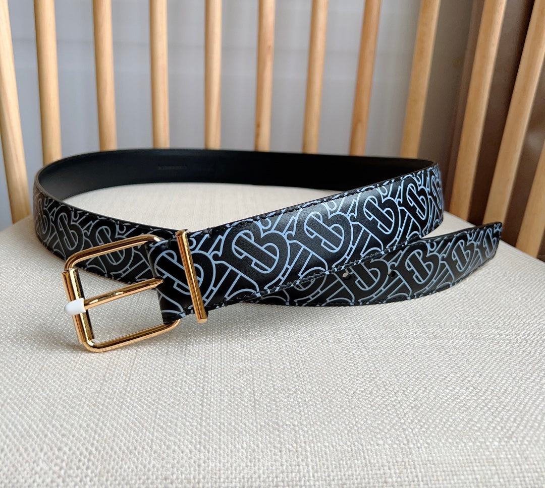 High quality new high-end trend TB-L mother son pattern genuine leather men's waist belt and pants belt gift box set