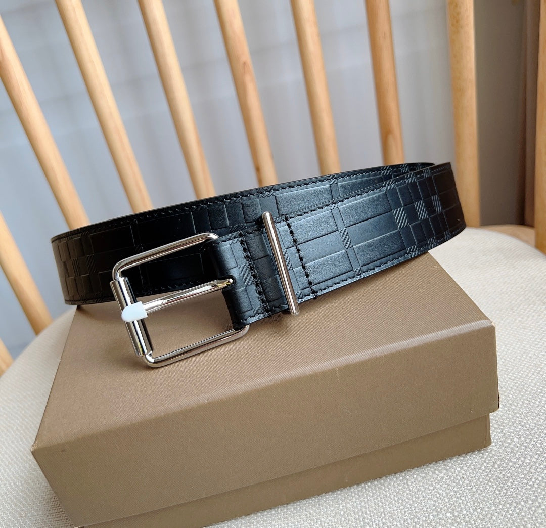 High quality new high-end trend TB-L mother son pattern genuine leather men's waist belt and pants belt gift box set