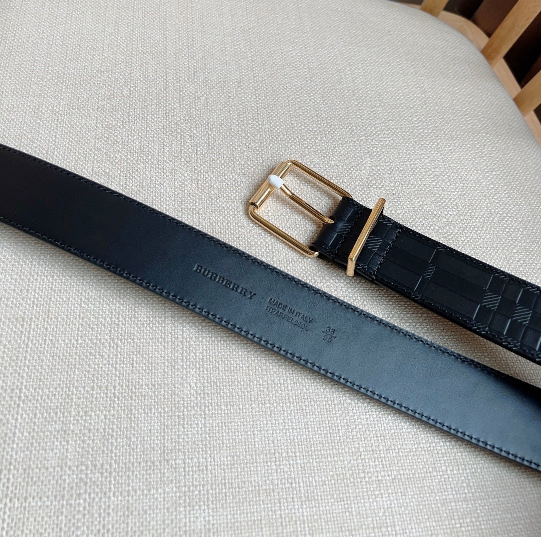 High quality new high-end trend TB-L mother son pattern genuine leather men's waist belt and pants belt gift box set