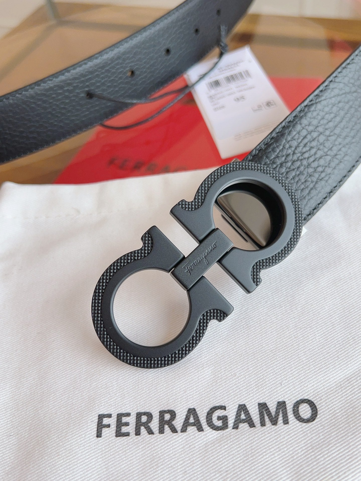 New Light Luxury Versatile Men's Classic Horseshoe Buckle Double sided Cowhide Belt and Strap