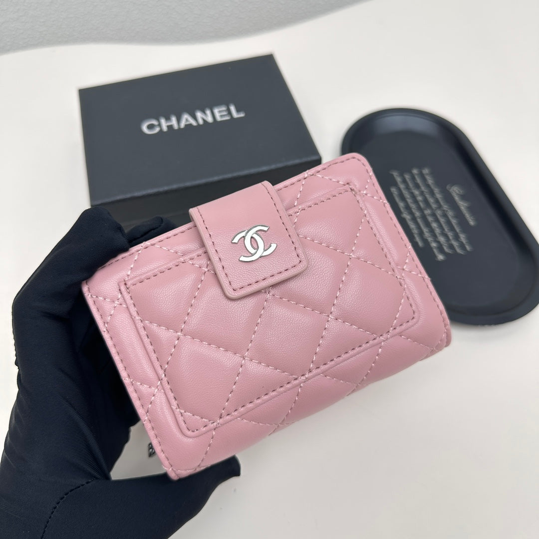 New Xiaoxiang style women's short top layer cowhide zipper coin purse, genuine leather diamond card wallet