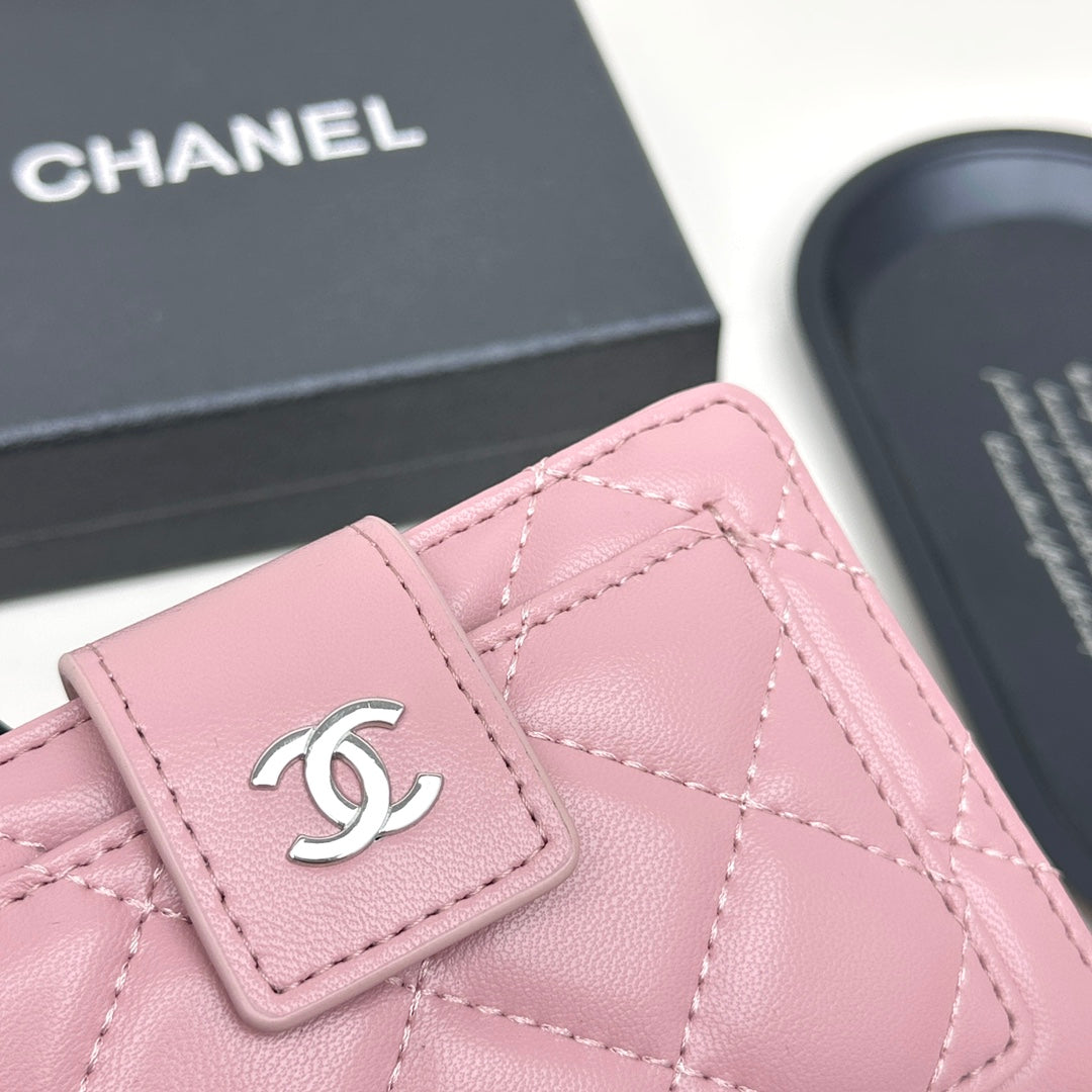 New Xiaoxiang style women's short top layer cowhide zipper coin purse, genuine leather diamond card wallet