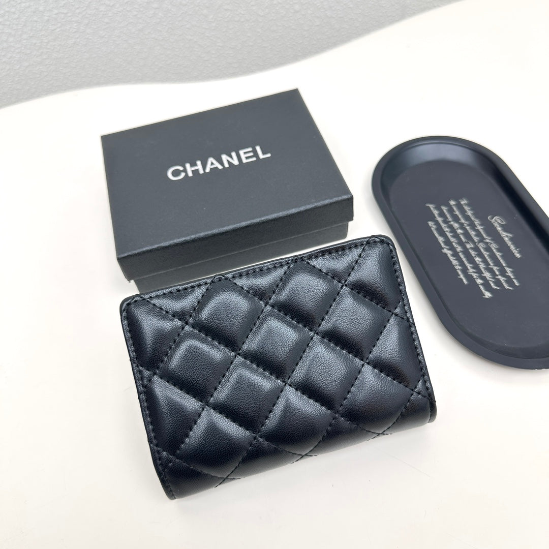 New Xiaoxiang style women's short top layer cowhide zipper coin purse, genuine leather diamond card wallet