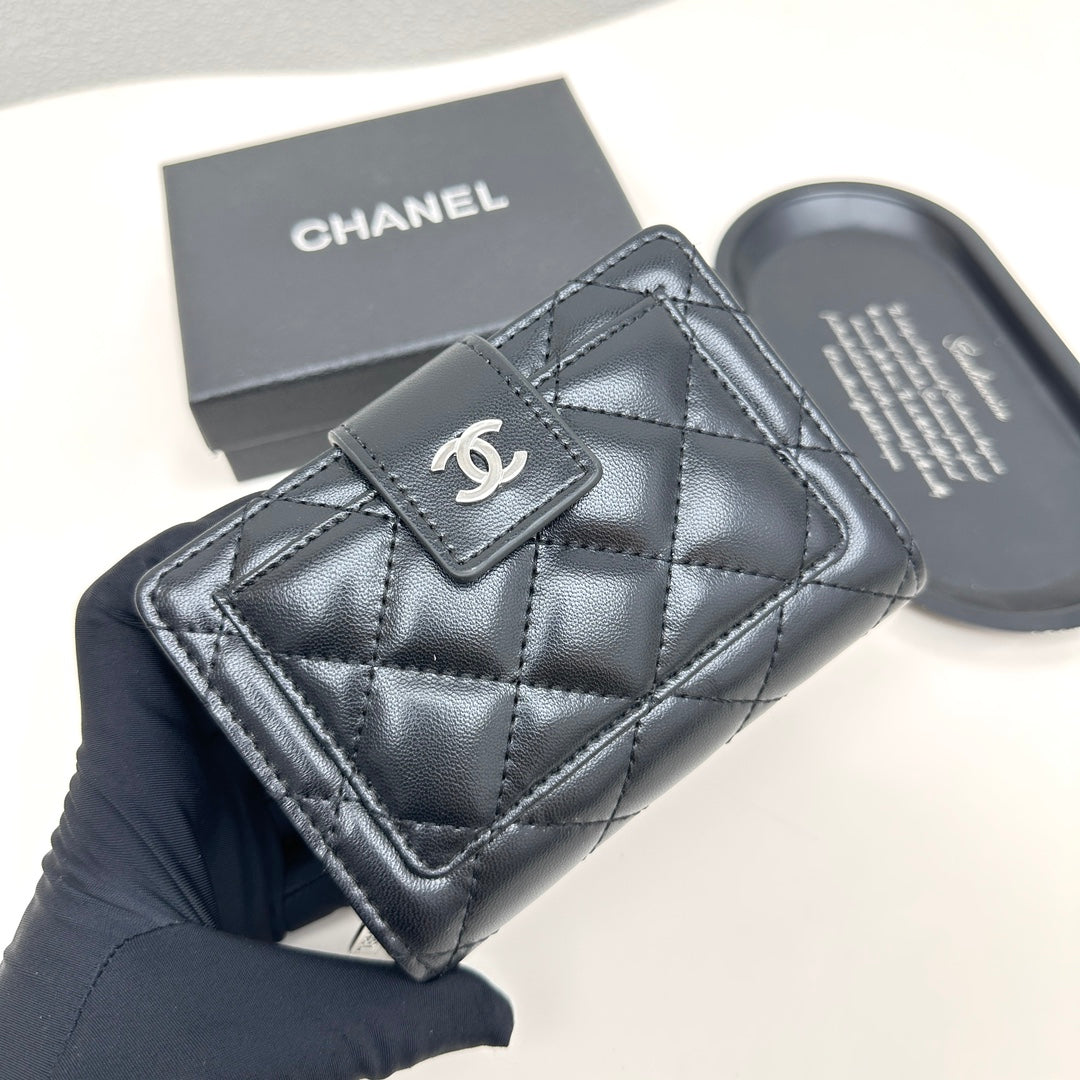 New Xiaoxiang style women's short top layer cowhide zipper coin purse, genuine leather diamond card wallet