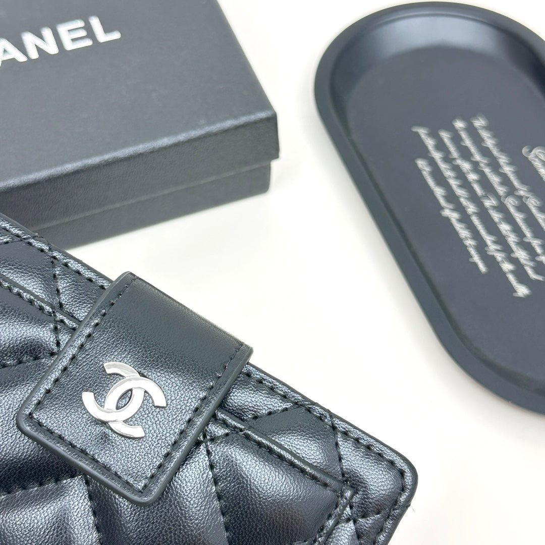 New Xiaoxiang style women's short top layer cowhide zipper coin purse, genuine leather diamond card wallet
