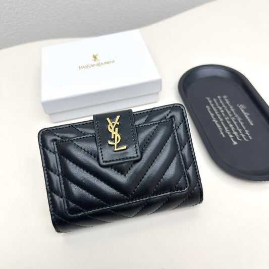 New wallet card bag 2-in-1 Yangshulin car women's premium light luxury leather large capacity short wallet