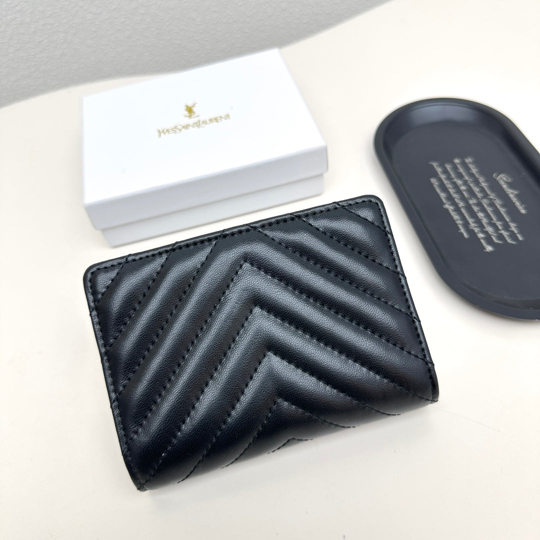 New wallet card bag 2-in-1 Yangshulin car women's premium light luxury leather large capacity short wallet