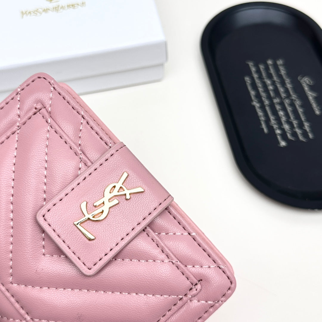 New wallet card bag 2-in-1 Yangshulin car women's premium light luxury leather large capacity short wallet
