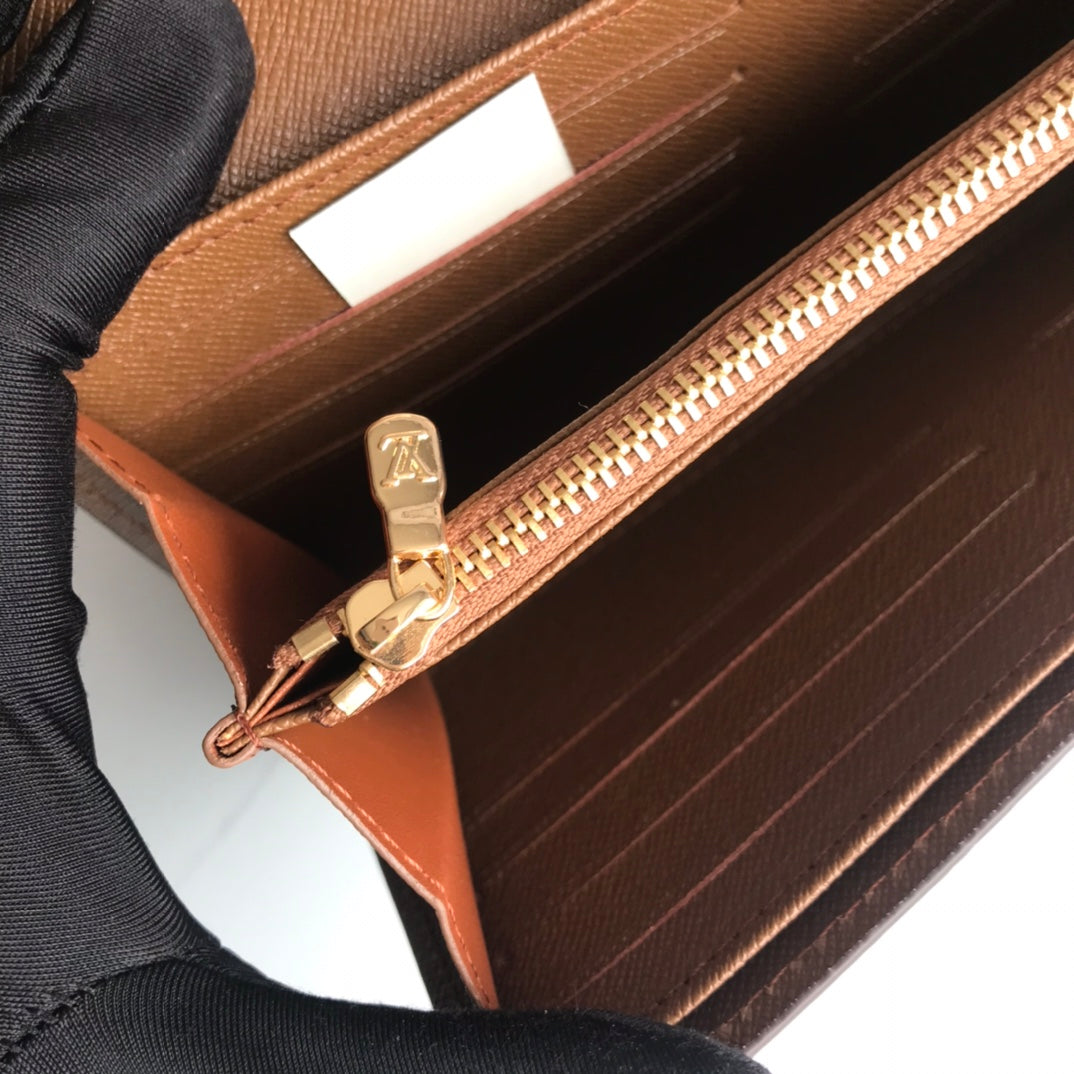 New Fashion Trendy Vintage V Home Gold Buckle Multi Card Position Elegant Women's Folding Large Capacity Wallet