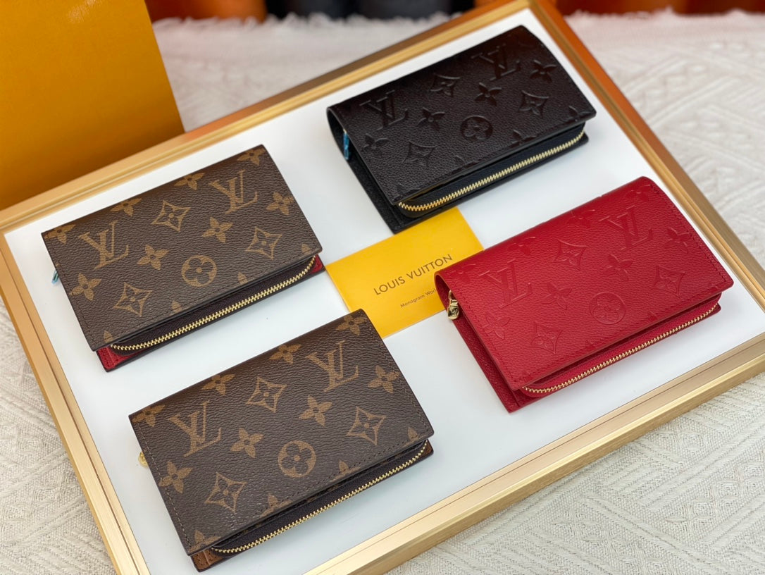 New fashion trend Porte Monaie women's short top layer cowhide classic vintage card bag for women