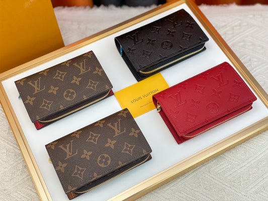 New fashion trend Porte Monaie women's short top layer cowhide classic vintage card bag for women