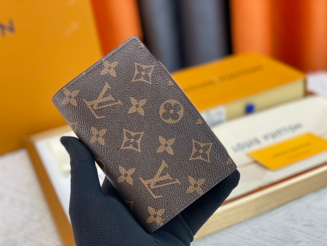 New fashion trend Porte Monaie women's short top layer cowhide classic vintage card bag for women