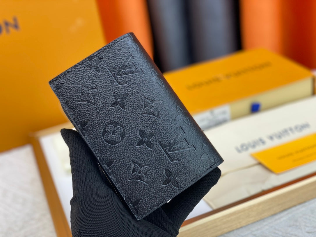 New fashion trend Porte Monaie women's short top layer cowhide classic vintage card bag for women