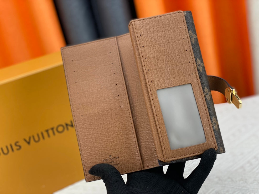 New Curieuse Retro V-Home Multi Slot Women's Foldable Large Capacity Wallet